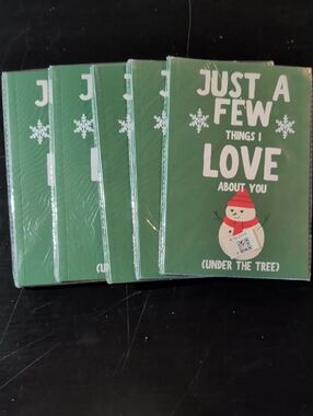Holiday 'Just A Few Things I Love About You' Green Greeting Cards (Pack)